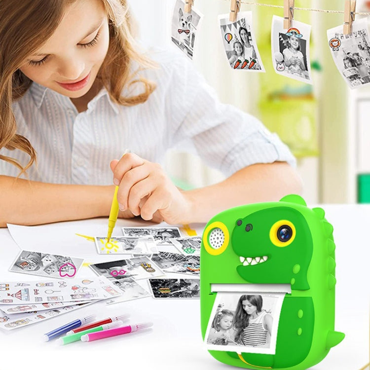 2.4 Inch 1080P HD Instant Printing Camera Children Thermal Printer With 32G TF Card(Green) by buy2fix