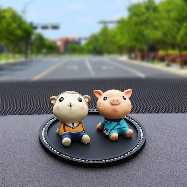 11cm Car Ornaments Anti-slip Mat High Temperature Resistant Perfume Base(Black) by buy2fix