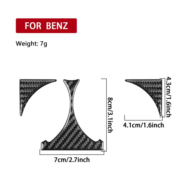 For Mercedes-Benz G-Class W463 3pcs /Set Rear Drain Cup Holder Sticker(Black) - Car Interior Mouldings by buy2fix | Online Shopping UK | buy2fix