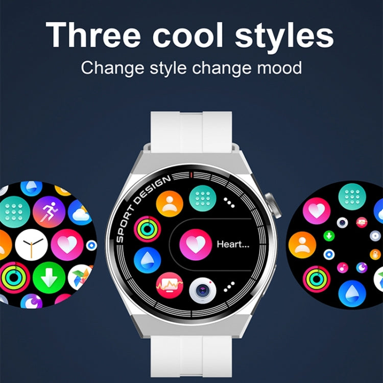 GT3Pro 1.28-Inch Health Monitoring Bluetooth Call Smart Watch With NFC, Color: Black Silicone - Smart Watches by buy2fix | Online Shopping UK | buy2fix