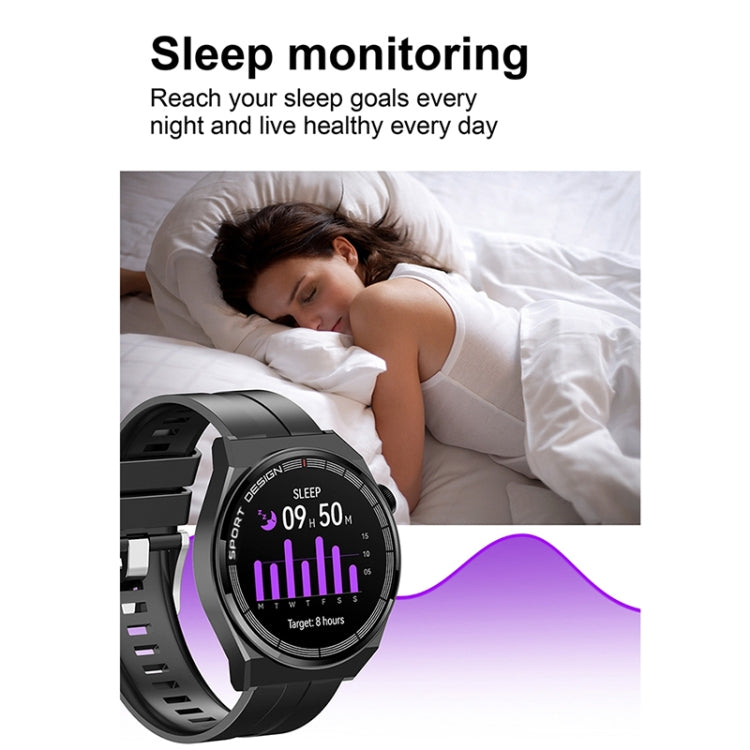 GT3Pro 1.28-Inch Health Monitoring Bluetooth Call Smart Watch With NFC, Color: Black Silicone - Smart Watches by buy2fix | Online Shopping UK | buy2fix