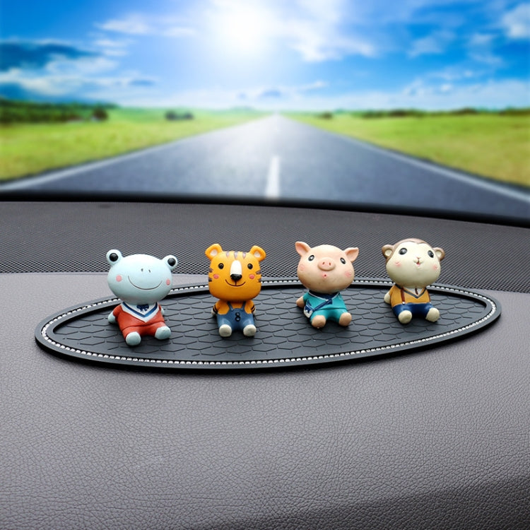 Car Center Console Ornaments Oval Anti-slip Mat, Style: With Diamond by buy2fix