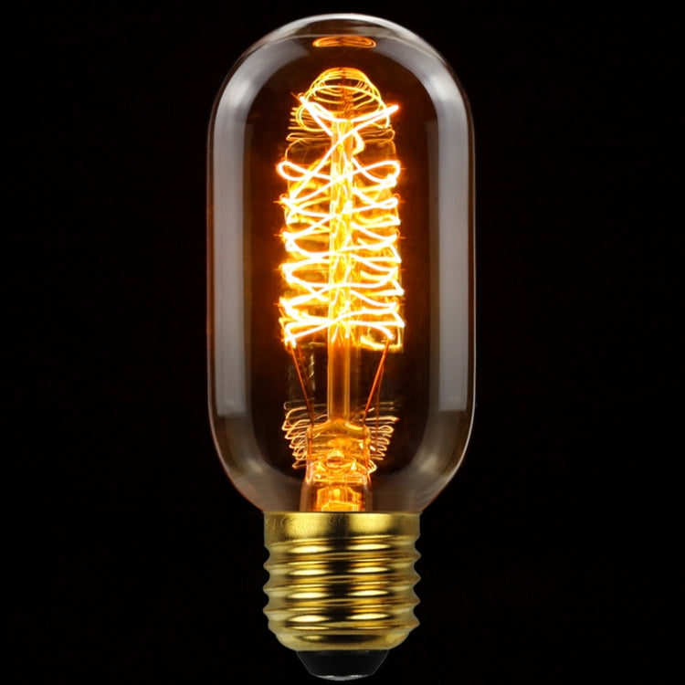 4pcs /Box T45 LED Lamp Fixture Illuminator Vintage Lights, Power: 220V 40W(Spiral Gold) by buy2fix