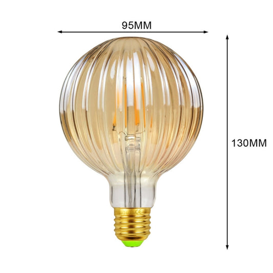 E27 Screw Port LED Vintage Light Shaped Decorative Illumination Bulb, Style: G95 Watermelon Gold(220V 4W 2700K) by buy2fix