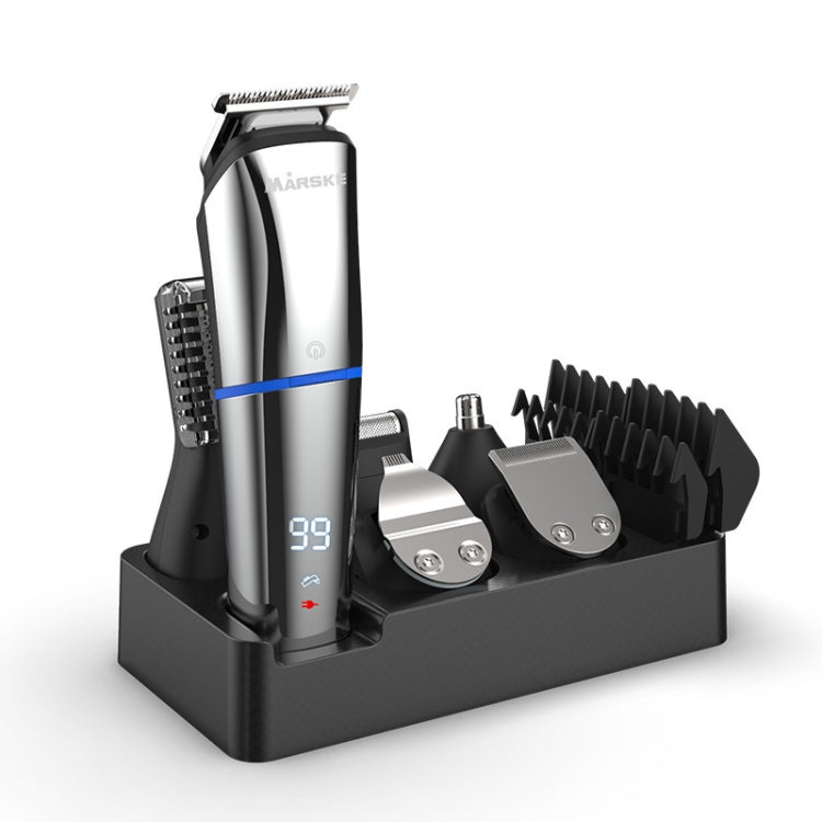 MARSKE 6 In 1 Hair Clipper Grooming Set Rechargeable Razor Carving Nose Hair Trimmer US Plug - Shavers & Accessories by MARSKE | Online Shopping UK | buy2fix