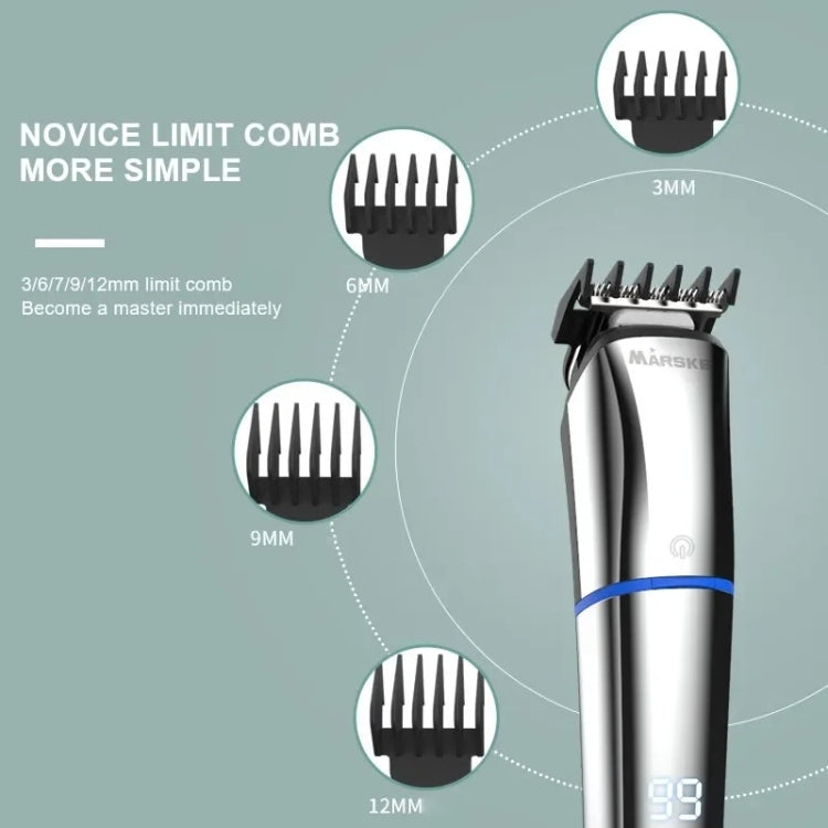 MARSKE 6 In 1 Hair Clipper Grooming Set Rechargeable Razor Carving Nose Hair Trimmer US Plug - Shavers & Accessories by MARSKE | Online Shopping UK | buy2fix