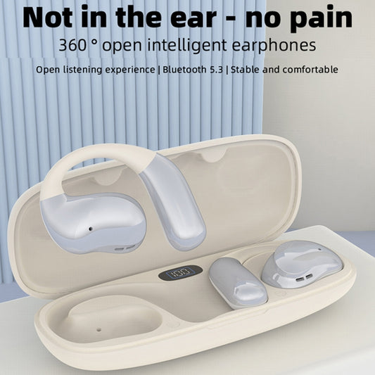 OWS Hanging Ear Bluetooth Earphones With Digital Display Charging Compartment(Black) by buy2fix