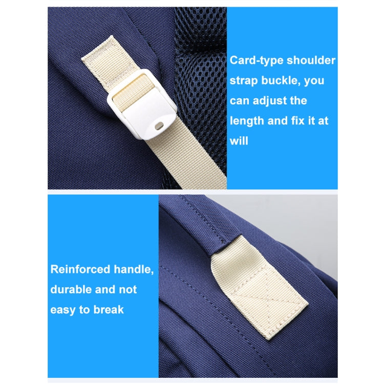 Bopai 68-01729 Large Capacity Canvas Lightweight and Breathable Student Schoolbag(Light Blue 2) by Bopai