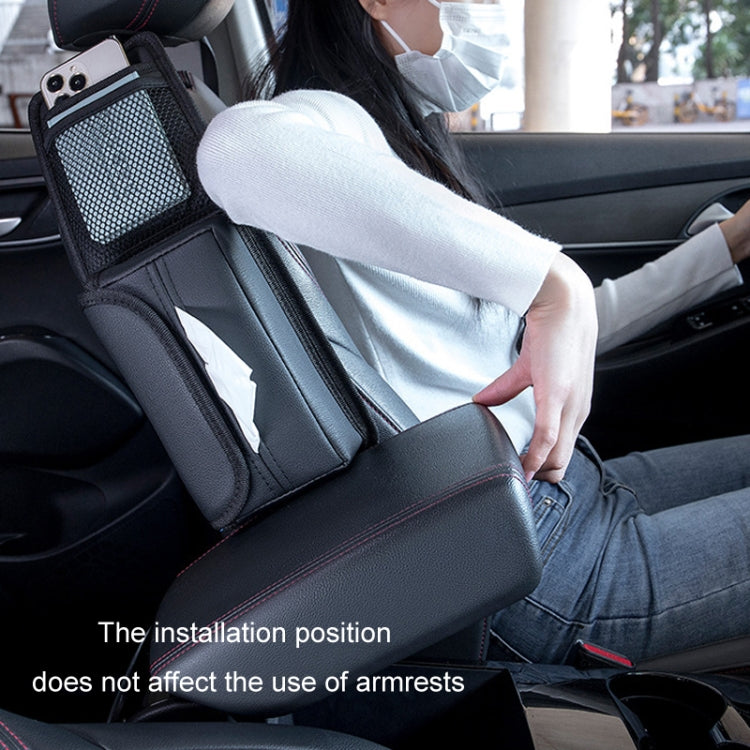 Car Seat Side Storage Hanging Bag Tissue Box, Model: H320 Litchi Pattern by buy2fix