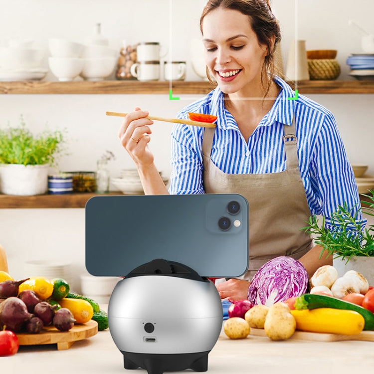 Hishell Rechargeable AI Face Intelligent Follow Shot Gimbal Cell Phone Live Streaming Video Stabilizer(White) by Hishell