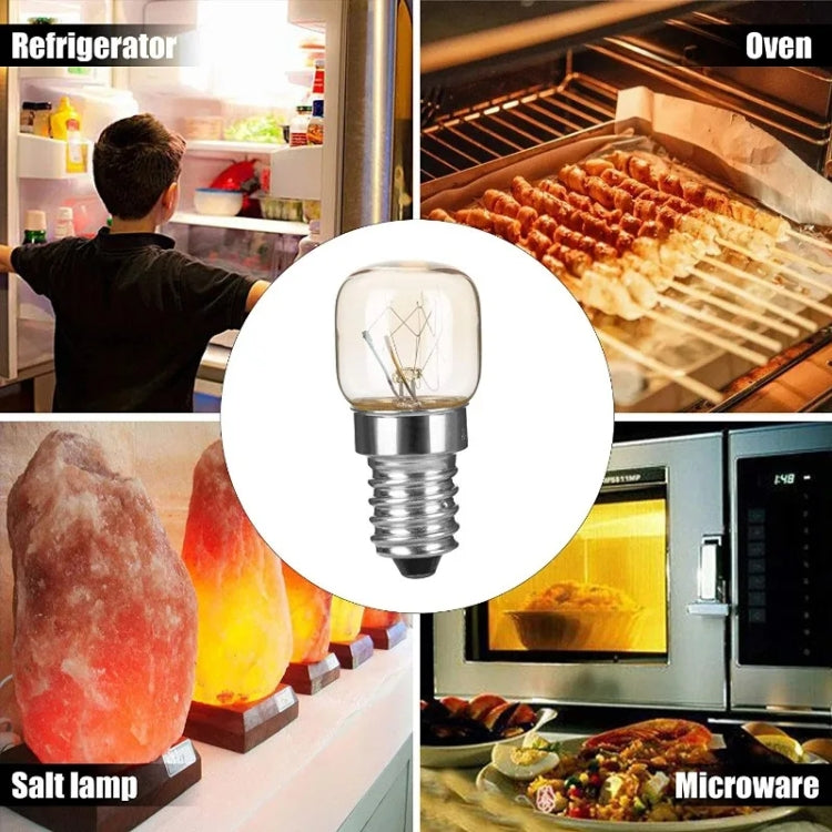 E14 Salt Crystal Lamps High Temperature Resistant Oven Light Bulb, Power: 15W Brass Lamp Head(2700K Warm White) by buy2fix