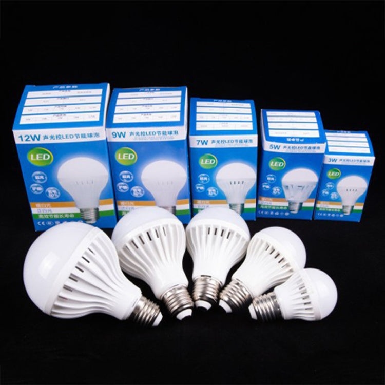 E27 LED Sound/Light Control Bulb Stair Corridor Human Body Sensor Light, Power: 9W(Premium) by buy2fix