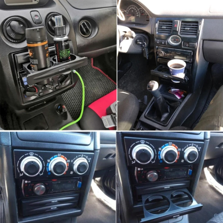 Car Audio Modified Multi-purpose Storage Box Cup Holder(Single-layer Box) by buy2fix