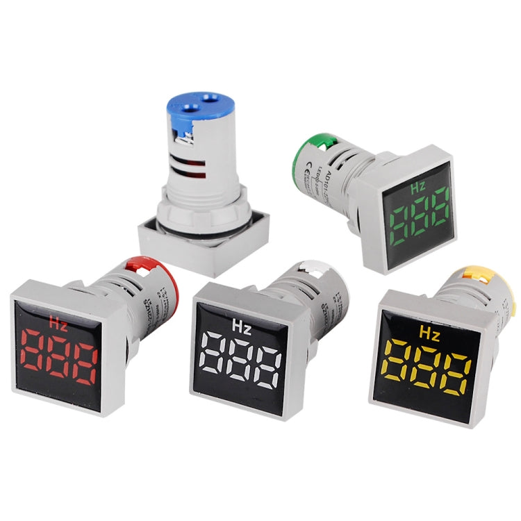 SINOTIMER ST17HZ 22mm Square LED Digital Display 50-75Hz AC Frequency Signal Indicator(04 Green) by SINOTIMER