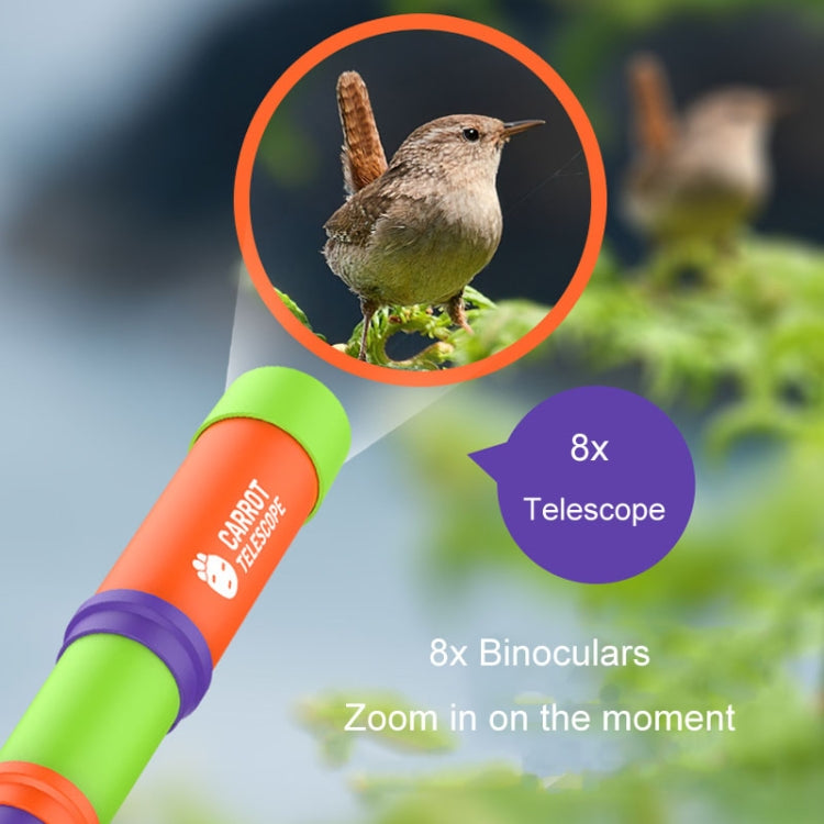 8X HD Radish Telescope Retractable Focusing Children Science Education Toys(Random Color) by buy2fix