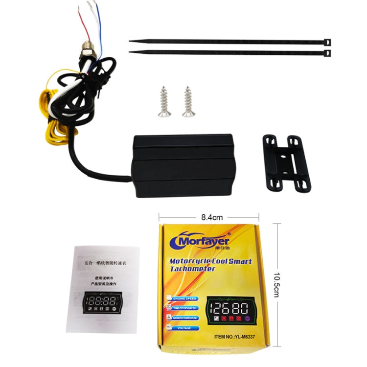 5 in 1 Water Temperature Tachometer Morfayer Locomotive Intelligent Multi-function Tachometer by Morfayer