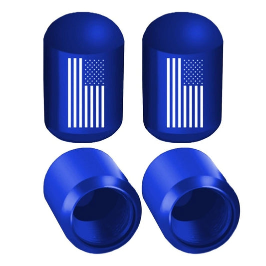 4pcs /Set Car Tire Capsule Aluminum Alloy Screw Dustproof Valves(Blue) by buy2fix