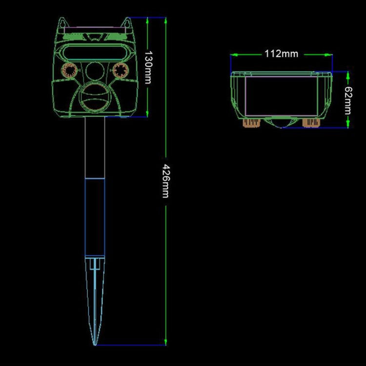 Solar Animal Driver Ultrasonic Outdoor Bird Repeller Electronic Mouse Repeller by buy2fix