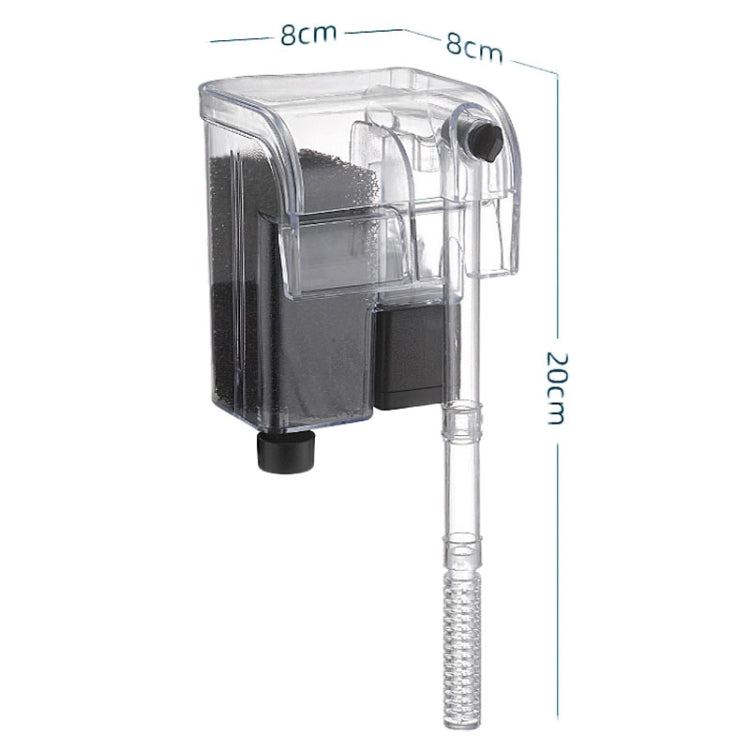 Wall Mounted Silent Fish Tank Filter Waterfall Aquarium Filtration Clean Oxygenator Pump, Style: Without Degreasing Film(US Plug) - Air Pumps by buy2fix | Online Shopping UK | buy2fix