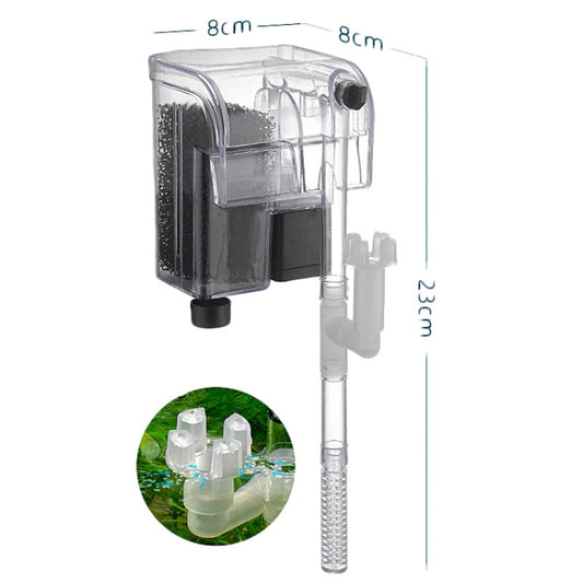 Wall Mounted Silent Fish Tank Filter Waterfall Aquarium Filtration Clean Oxygenator Pump, Style: With Degreasing Film(US Plug) - Air Pumps by buy2fix | Online Shopping UK | buy2fix