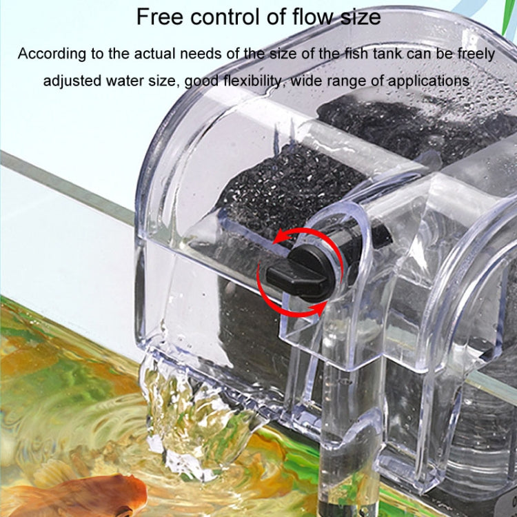 Wall Mounted Silent Fish Tank Filter Waterfall Aquarium Filtration Clean Oxygenator Pump, Style: Without Degreasing Film(US Plug) - Air Pumps by buy2fix | Online Shopping UK | buy2fix