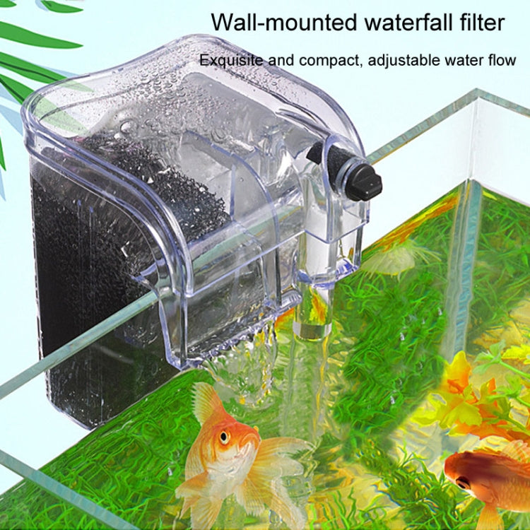 Wall Mounted Silent Fish Tank Filter Waterfall Aquarium Filtration Clean Oxygenator Pump, Style: Without Degreasing Film(US Plug) - Air Pumps by buy2fix | Online Shopping UK | buy2fix