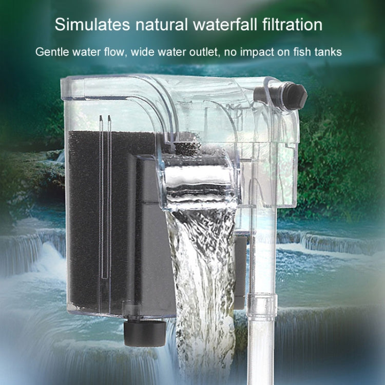 Wall Mounted Silent Fish Tank Filter Waterfall Aquarium Filtration Clean Oxygenator Pump, Style: Without Degreasing Film(US Plug) - Air Pumps by buy2fix | Online Shopping UK | buy2fix