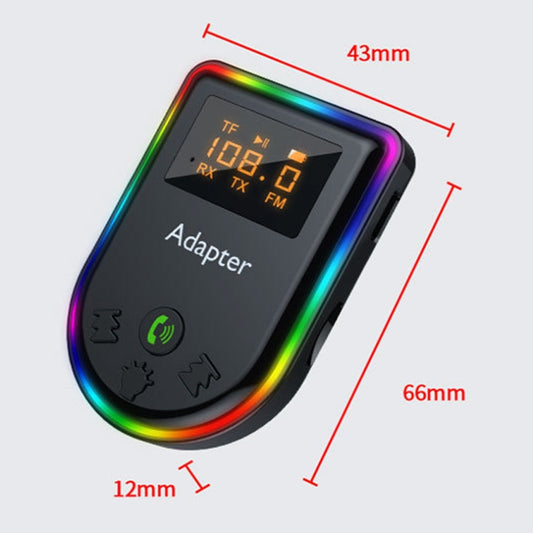 Q7 LED Digital Display Car Bluetooth Receiver HIFI Sound Quality Wireless Audio Adapter by buy2fix