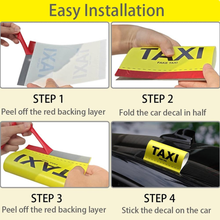 TAXI Washed Mark Label Car Personalized Decorative Stickers(Yellow Large) by buy2fix