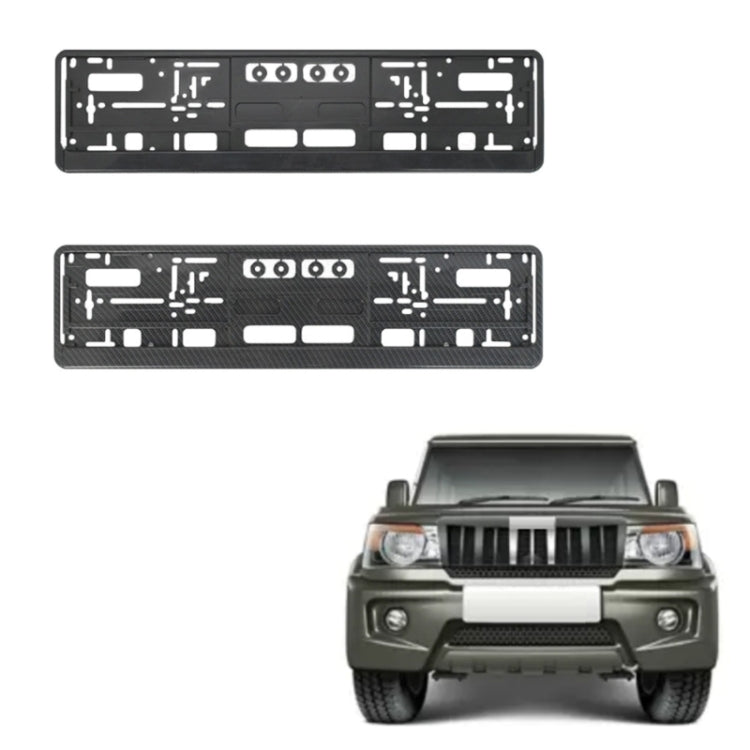 European Standard Single-strip Plastic License Plate Frame, Specification: Carbon Pattern by buy2fix