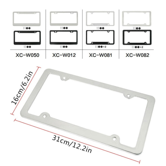 American Standard Aluminum Alloy License Plate Frame Including Accessories, Specification: Square Hole Rounded Corners Aluminum Black by buy2fix