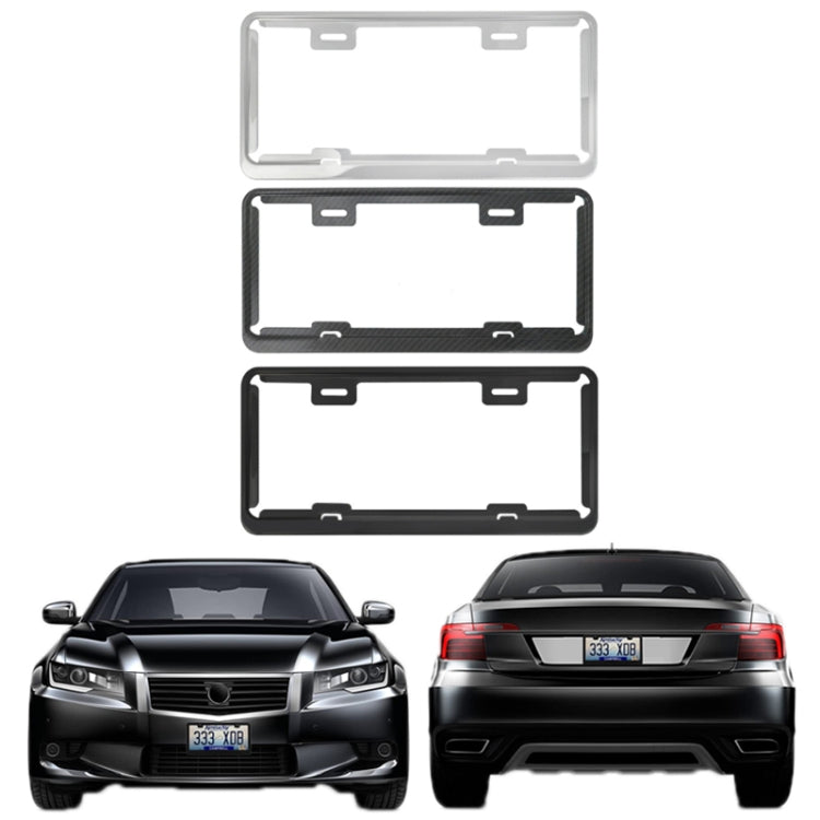 Taiwan Car License Plate Stainless Steel Frame, Specification: Black by buy2fix