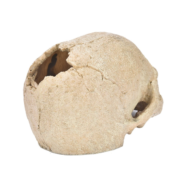Fish Tank Aquarium Decoration Spider Lizard Snake Python Skull Breeding House Hiding Ornament(Bald Skull) - Reptile Supplies by buy2fix | Online Shopping UK | buy2fix