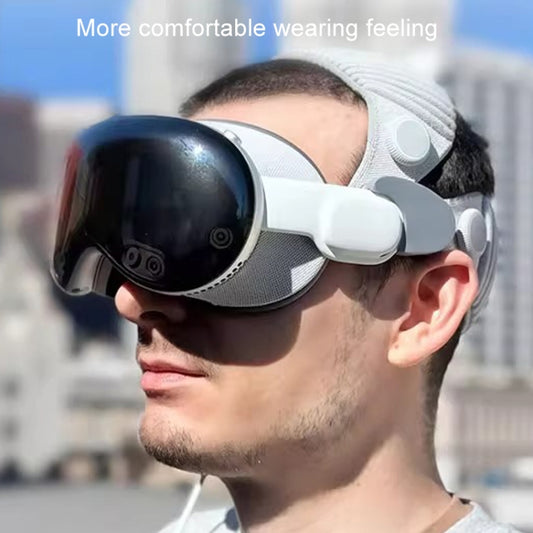 For Apple Vision Pro 1pair Dual Headwear Strap Buckle Knitting Use Accessories(Black) by buy2fix