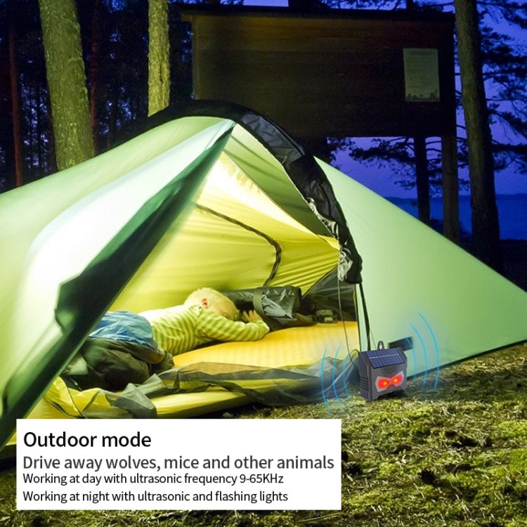 Outdoor Ultrasonic Solar Mouse Repeller LED Flash Animal Repeller(SJZ059) by buy2fix