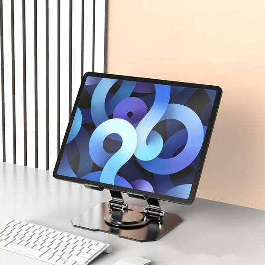 Metal Cooling Tablet Stand Rotatable Adjustable Base Support(Silver) - Desktop Holder by buy2fix | Online Shopping UK | buy2fix