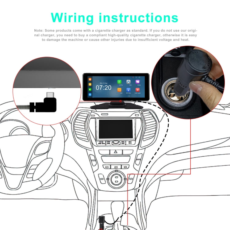 6.86 Inch 4KDVR Smart Screen Player, Specification: Standard+Reversing Camera by buy2fix