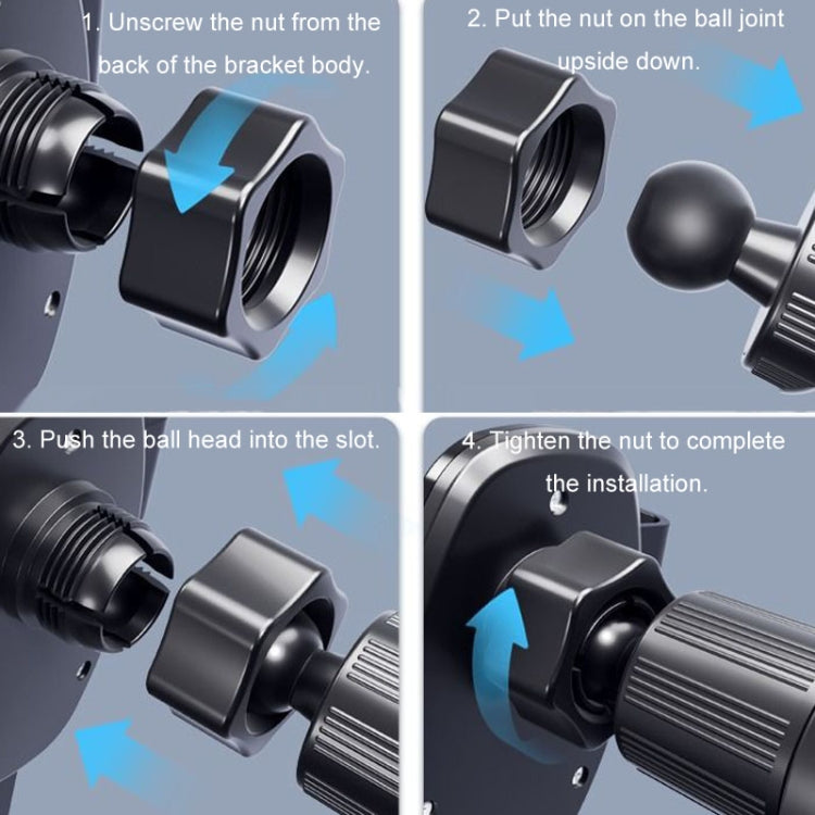 BUDK Triangle Gravity Sensor Car Phone Bracket Car Air Vent Navigation Holder, Model: Suction Cup Base Model by BUDK