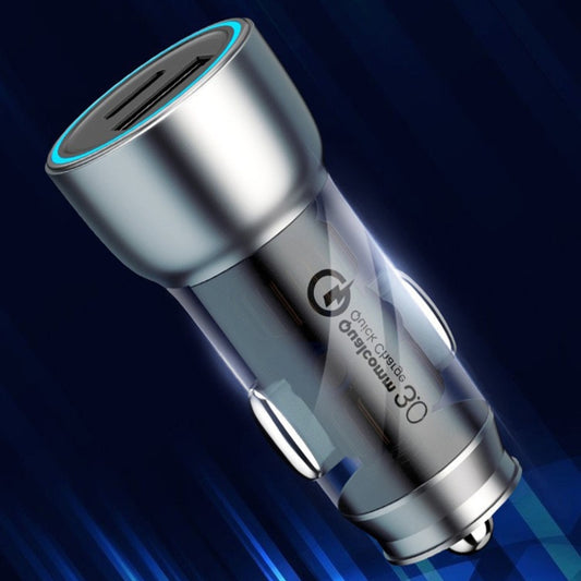 QIAKEY Vehicle Dual Port Fast Charging Charger One To Two Cigarette Lighter, Model: TK518 Coffee by QIAKEY