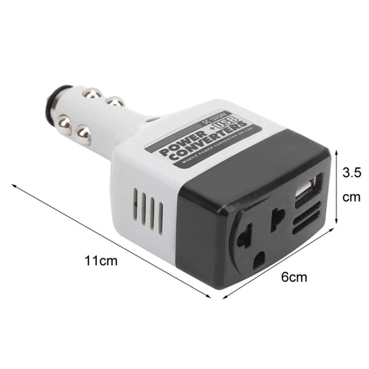 12V/24V To 220V Auto Car Power Converter Adapter With USB Charging Port by buy2fix
