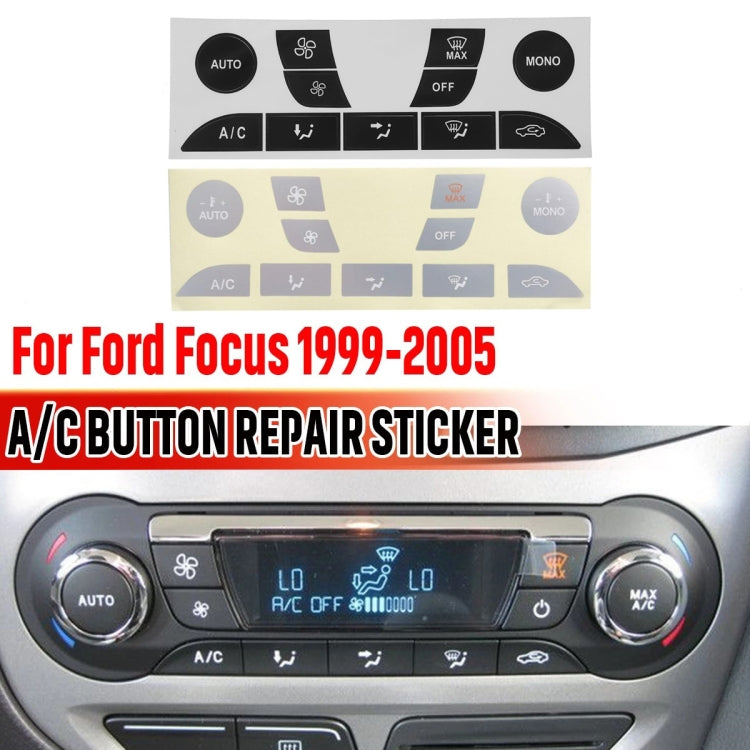 For 1999-2005 Ford Focus Air Conditioning Button Switch Repair Sticker(Silver) by buy2fix