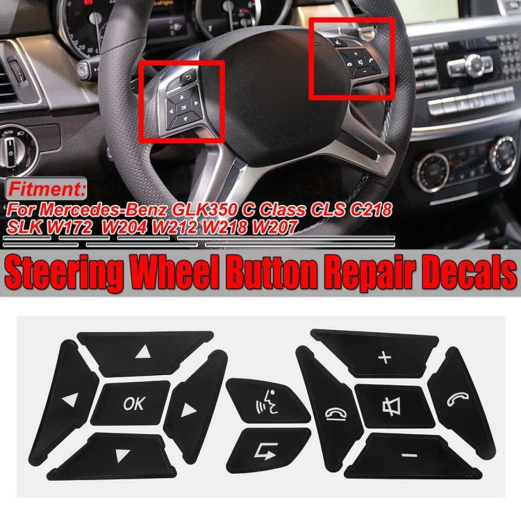 For Mercedes-Benz GLK350/C-Class CLS/C218/SLK/W172/W204K Steering Wheel Button Repair Sticker by buy2fix
