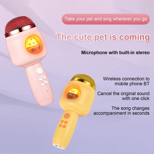 ICARER FAMILY F816 Karaoke Microphone Speaker Home Bluetooth Wireless Microphone(Pink) by ICARER FAMILY