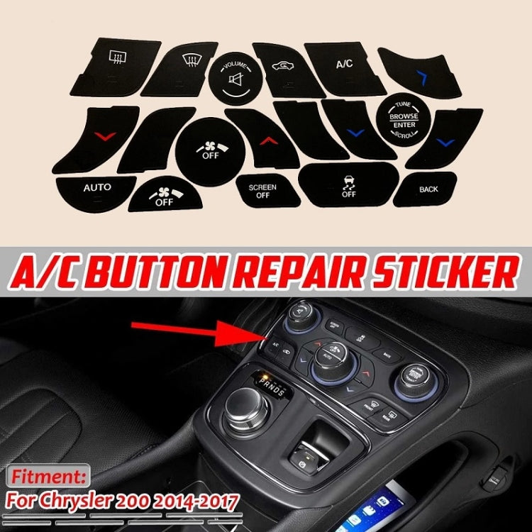 For Chrysler 200 2014-2017 Air Conditioning Button Repair Sticker by buy2fix