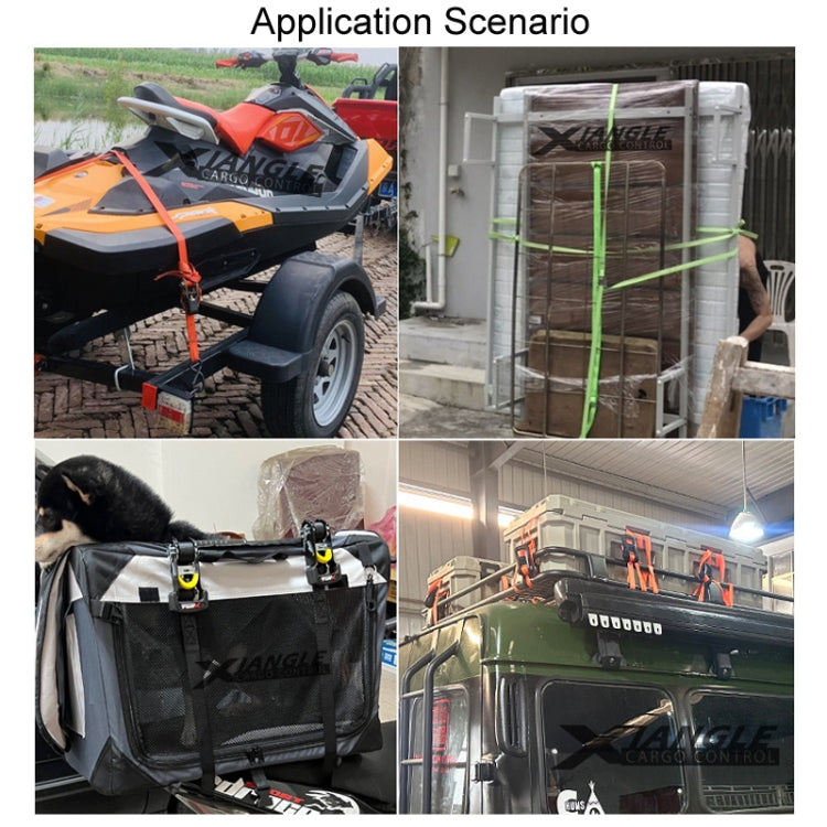 Motorcycle Ratchet Tensioner Cargo Bundling And Luggage Fixing Straps, Length: 4m by buy2fix