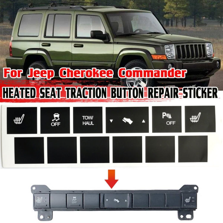 For Jeep Cherokee/Commander Car Seat Heating Switch Sticker by buy2fix