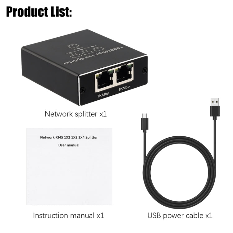 1 To 4 Gigabit Network Splitter Network Sharer RJ45 Network Cable Splitter by buy2fix