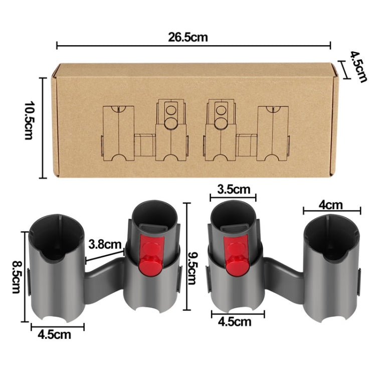 For Dyson V7 V8 V10 V11 V12 V15 Vacuum Cleaner Storage Rack Extension Bracket 1pair - For Dyson Accessories by buy2fix | Online Shopping UK | buy2fix