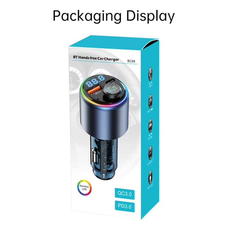 48W Car Bluetooth MP3 Player with Fast Charging(Black) by buy2fix