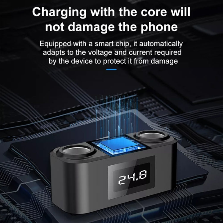 One To Four PD+QC Car Cigarette Lighter Multi-Port Mobile Phone Charger - Car Charger by buy2fix | Online Shopping UK | buy2fix